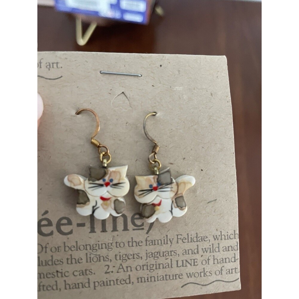 Cat Dangle Earrings Jewelry Cute Statement Jewelry Gift Idea